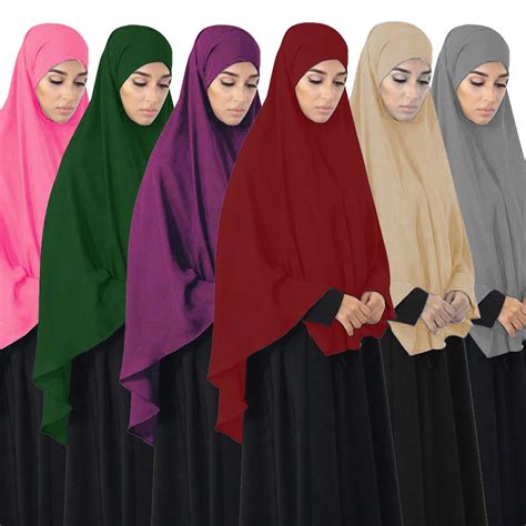 Large Khimar Hijab Muslim Women One Piece Amira Overhead Scarf Prayer