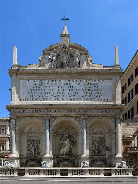 Fontana Dell Acqua Felice Rome Italy Atlas Obscura