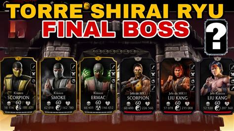 Final Torre Shirai Ryu Batalla Jefe Scorpion Mk Liu Kang Mk Y