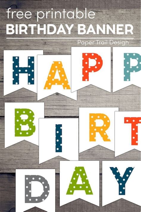 Printable Happy Birthday Banner With The Words Happy Birthday On It