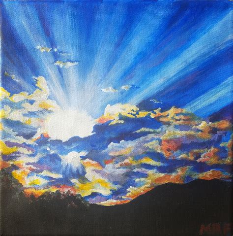 Dawn Of A New Day Original Acrylic Painting X Etsy Painting