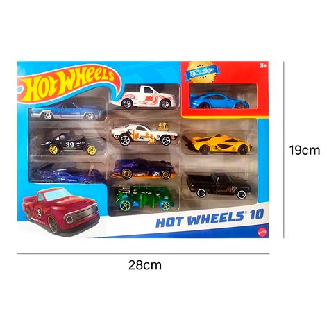 Kit Carrinhos Hot Wheels 10 Carrinhos Cast Sortidos Festa Prática Brinquedos