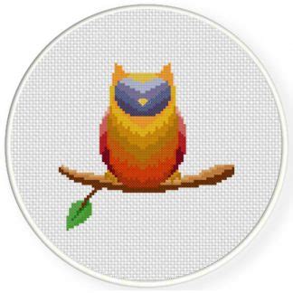 Charts Club Members Only: Colorful Owl Cross Stitch Pattern – Daily Cross Stitch