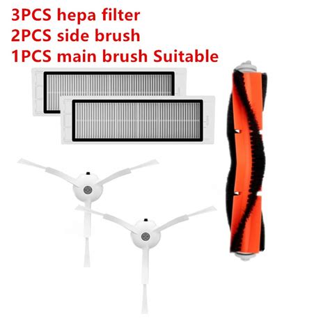 Pcs Main Brush Pcs Hepa Filter Pcs Side Brush Suitable For Xiaomi Mi