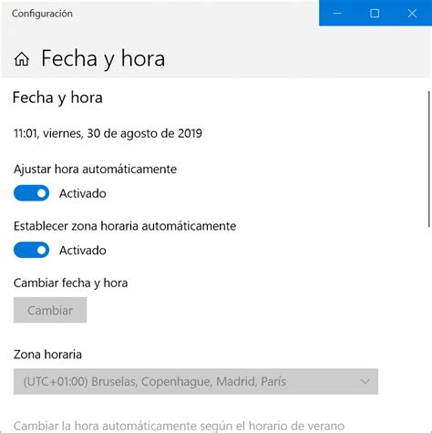 Configurar La Fecha Y Hora En Windows 10 Buscar Tutorial