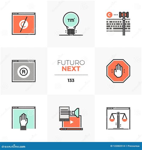 Trade Mark Futuro Next Icons Stock Vector Illustration Of Business