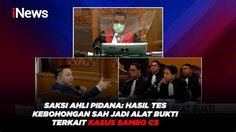 Saksi Ahli Pidana Hasil Tes Kebohongan Sah Jadi Alat Bukti Terkait