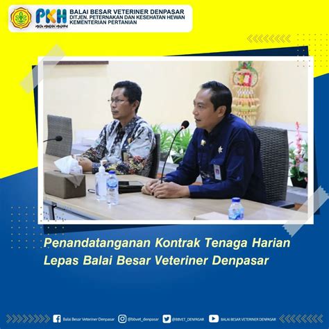 Penandatanganan Kontrak Tenaga Harian Lepas Balai Besar Veteriner