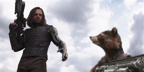 Infinity War BTS Photo Reveals How Bucky & Rocket’s Team-Up Was Filmed