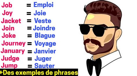 25 Mots les Plus Utiles en Anglais Commençant par J Prononciation