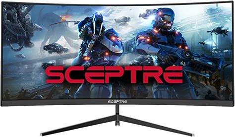 Sceptre 30 Inch Curved Gaming Monitor 219 2560x1080 Ultra Wide Ultra Slim Hdmi