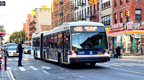 New York City Bus 2012 NovaBus LFS Artic 5905 5926 On M101 M103 Buses