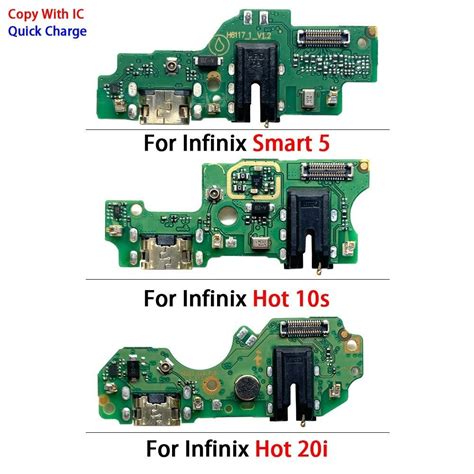 USB Charging Port Dock Connector Flex Cable For Infinix Hot 10s 20i Smart 5 7 12 20 Play Zero X