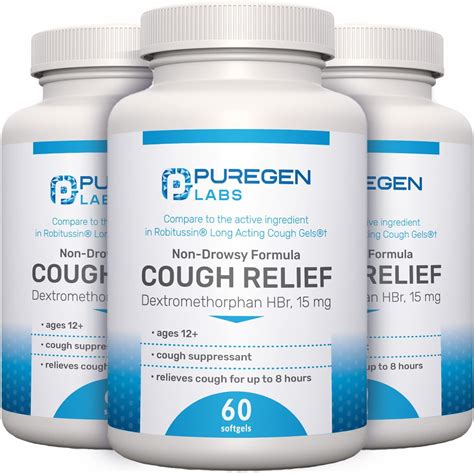 Amazon P Puregen Labs Cough Relief For Adults Dextromethorphan Hbr