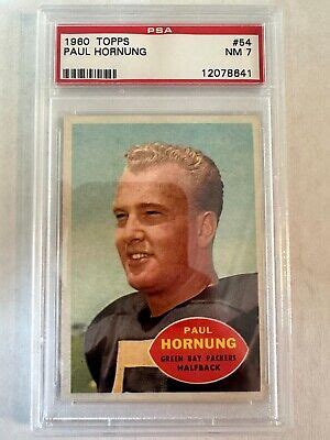 1960 Topps 54 Paul Hornung PSA 7 EBay