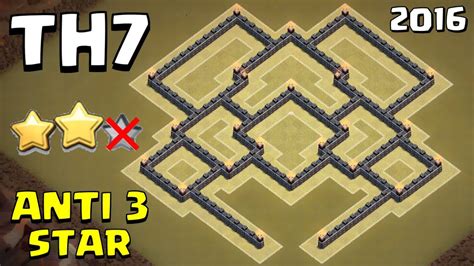 New TH7 WAR BASE [Anti 3 Star] - Town Hall 7 Base 2016 UNDEFEATED ...