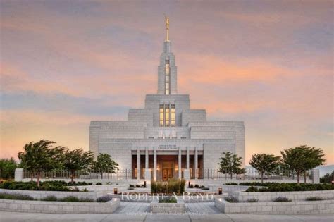 Draper Utah Temple -Sunrise. Robert A. Boyd Fine Art and LDS Temples