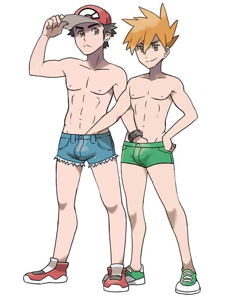 Red Rule Grabbing Yaoi Pokemon Rgby Male Only Official Art