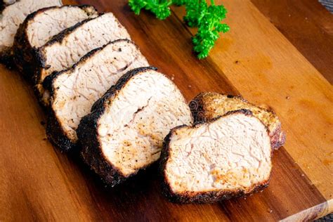 Pan Roasted Herbed Pork Tenderloin Medallions Stock Image Image Of