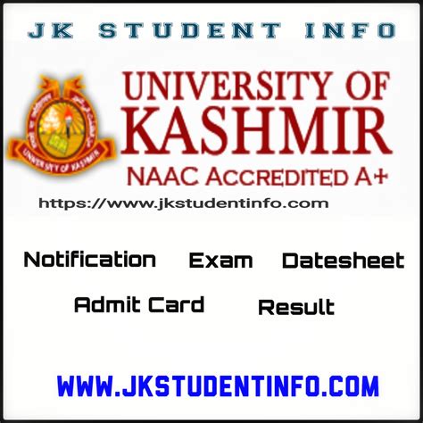 Kashmir University Declared Result Of BG 6th Semester Examination