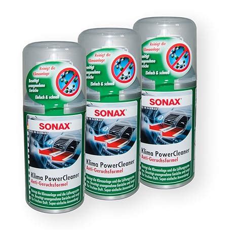 SONAX Set Of 3 X 150 Ml Air Conditioning Cleaner Disinfectant Air