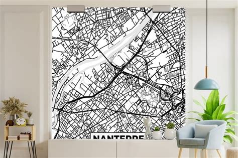 Behang Fotobehang Frankrijk Kaart Nanterre Plattegrond