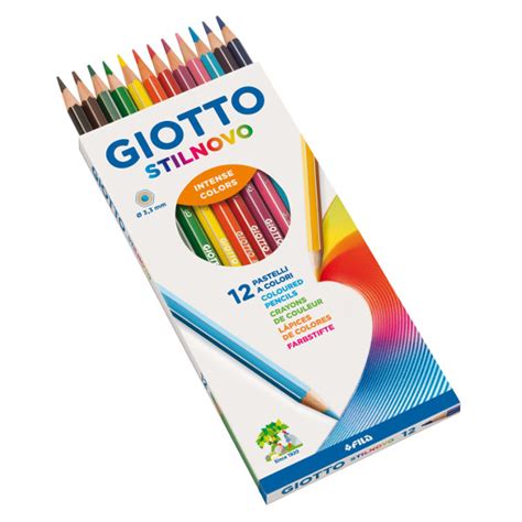 PASTELLI A MATITA COLORATI GIOTTO STILNOVO DA 12 COLORI Matite