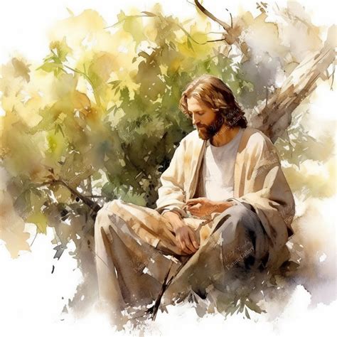 Jesus Praying To His Heavenly Father Watercolor Artofit