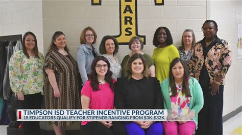 18 Timpson ISD teachers earn up to $32,000 in TIA stipends