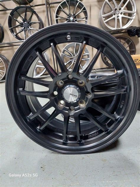 15 Vock Racing Re30 Relipca Satin Black Rims 4x100and 4x114 3pcd Car