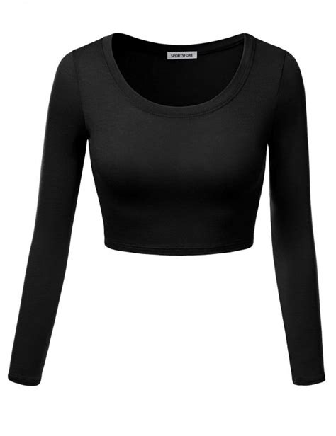 Women Custom New Fashion Active Long Sleeve Round Neck Plain Blank Crop