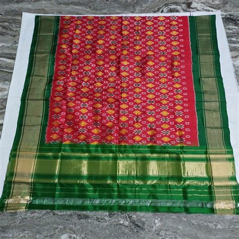 2 5m Ikat Silk Dupatta Half Fine Zari Gold Printed At Rs 2850 In