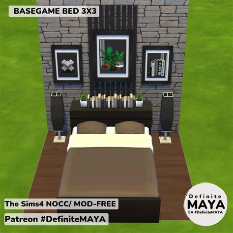 Basegame Bed X Definitemaya Sims Bedroom Bed Sims