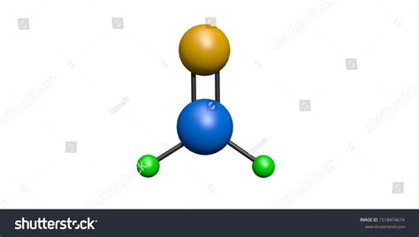 Ch2o Molecule Structure Formaldehyde Molecule 3d Stock Illustration