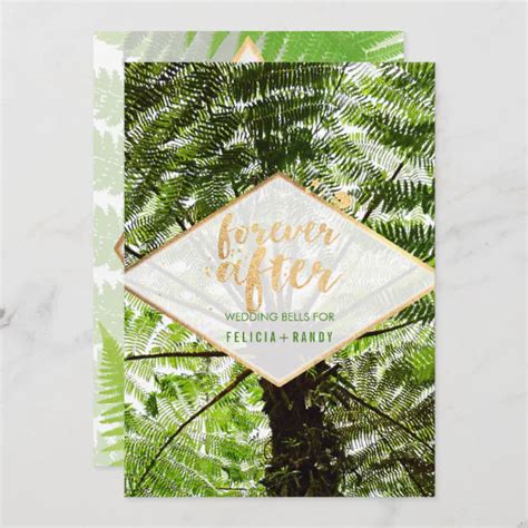 Pixdezines Hawaiian Ferns Diy Background Color Invitation Zazzle