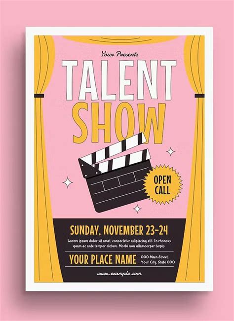 Event Flyer Templates Talent Show Place Names Envato Lorem Ipsum