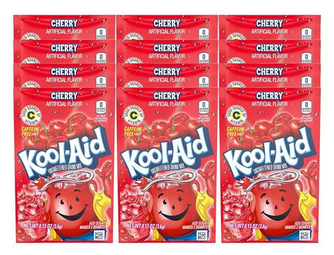 Buy Kool Aid Cherry Unsweetened Drink Mix 12 Packets Online At Lowest