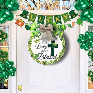 Amazon CIFITERY St Patrick Day Wall Pediments Shamrock Hanging