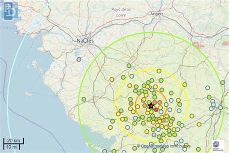 Grand Ouest Un Séisme De Magnitude 4 8 Entre La Vendée Et Les Deux