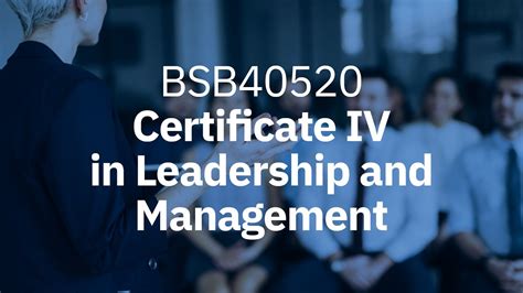 Certificate Iv In Leadership And Management Overview Youtube