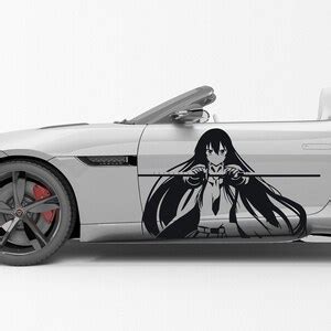 Car Side Auto Vinyl Decal Art Anime Girl Music Headphones Comic Manga