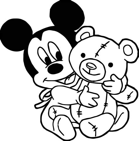 Cartoon Baby Mickey Mouse Coloring Pages Booytampa