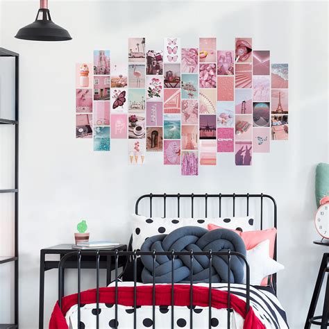 Pink Wall Collage Kit Aesthetic Pictures 50pcs 4x6 Inch Unitystar