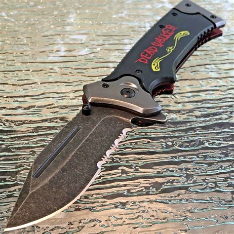 8 Deadwalker Zombie Biohazard Spring Assisted Folding Pocket Knife