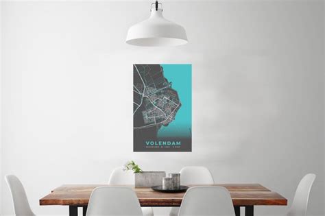 Poster Volendam Kaart Plattegrond Stadskaart X Cm Bol