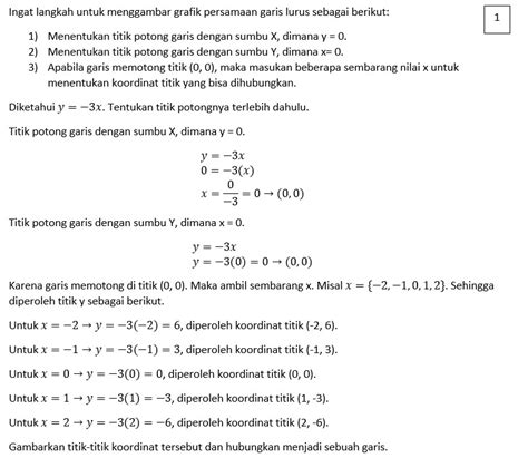 Gambarkan Grafik Persamaan Garis Y 3x