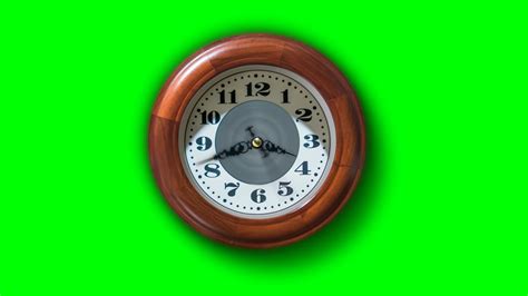 Time lapse clock on the green screen - Royalty Free Video