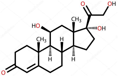 Hormona Esteroide Cortisol Hidrocortisona Fórmula Estructural 2024