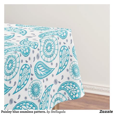 Paisley blue seamless pattern. tablecloth | Zazzle | Table cloth, Seamless patterns, Home decor ...