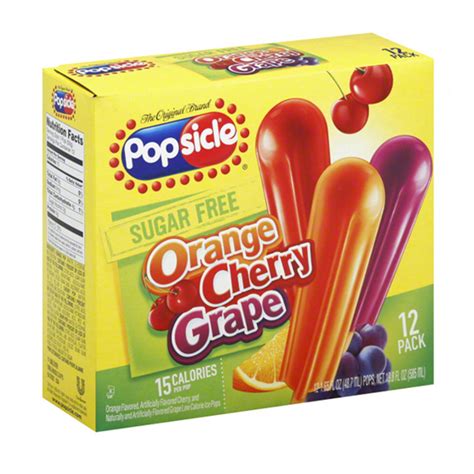 Popsicle Sugar Free Orange, Cherry, Grape 12ct -- delivered in minutes